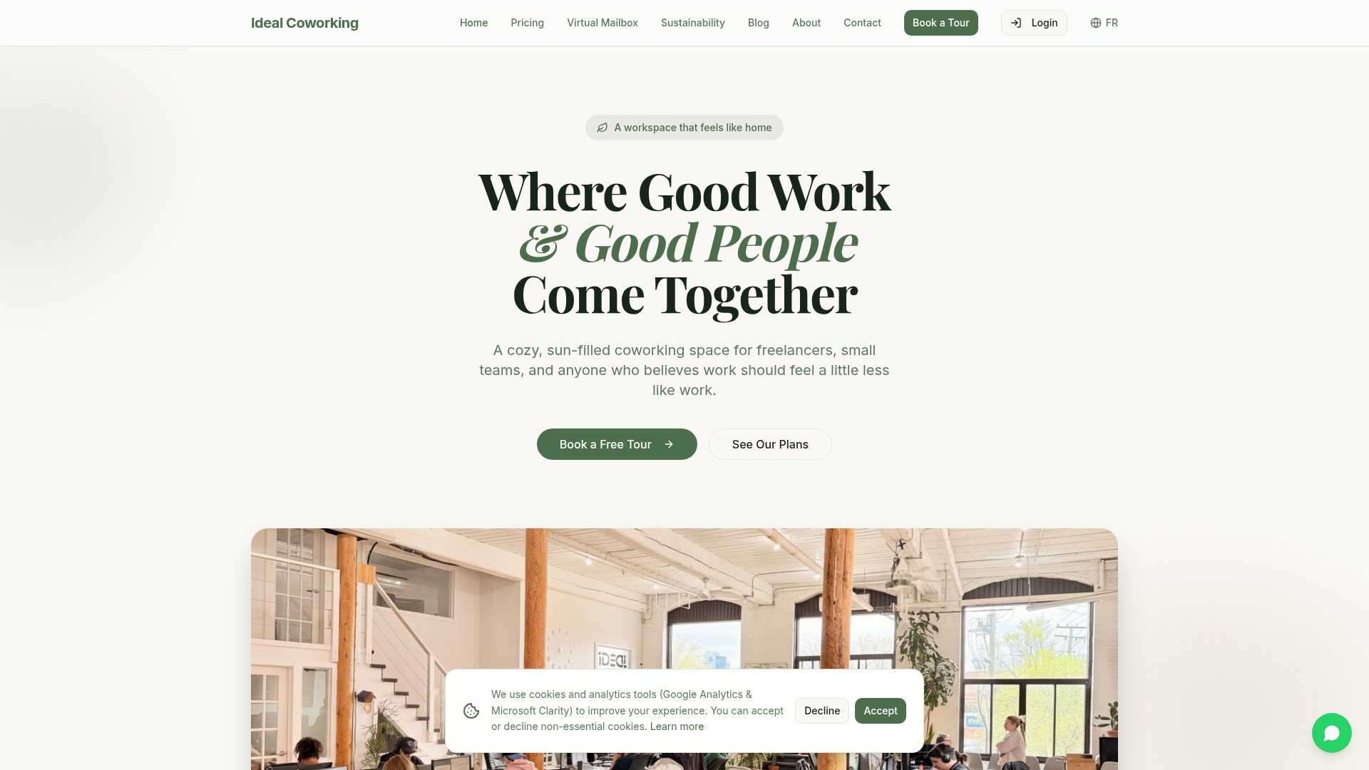 IDEAL Coworking — A workspace that feels like home.