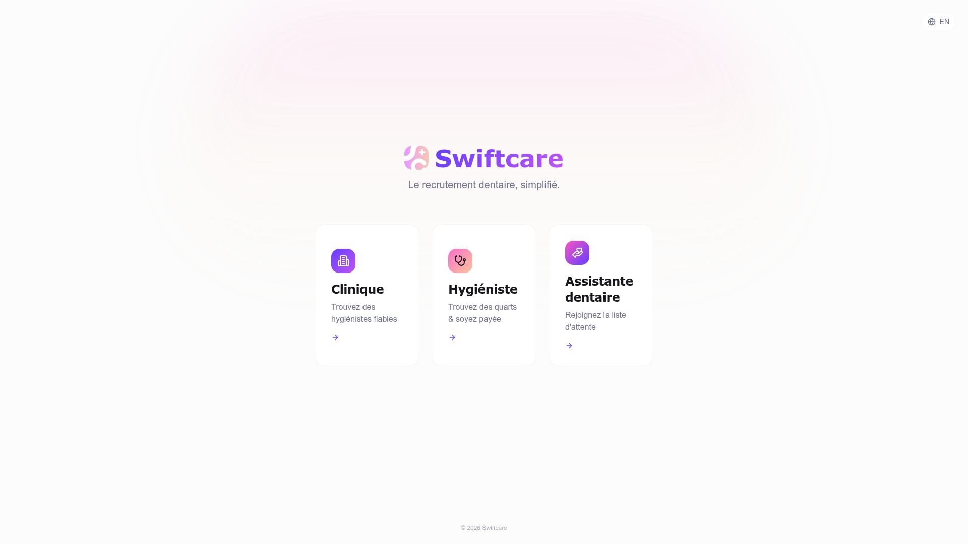 Swiftcare — Dental recruitment, simplified.