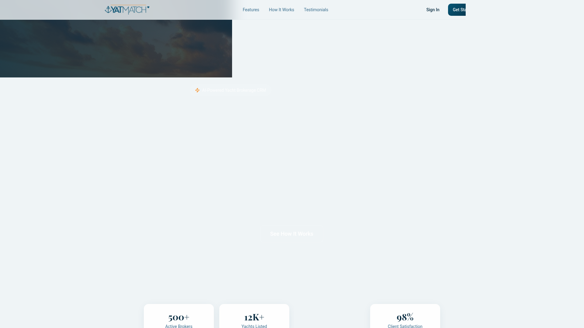 Yatmatch — AI-powered yacht brokerage CRM.